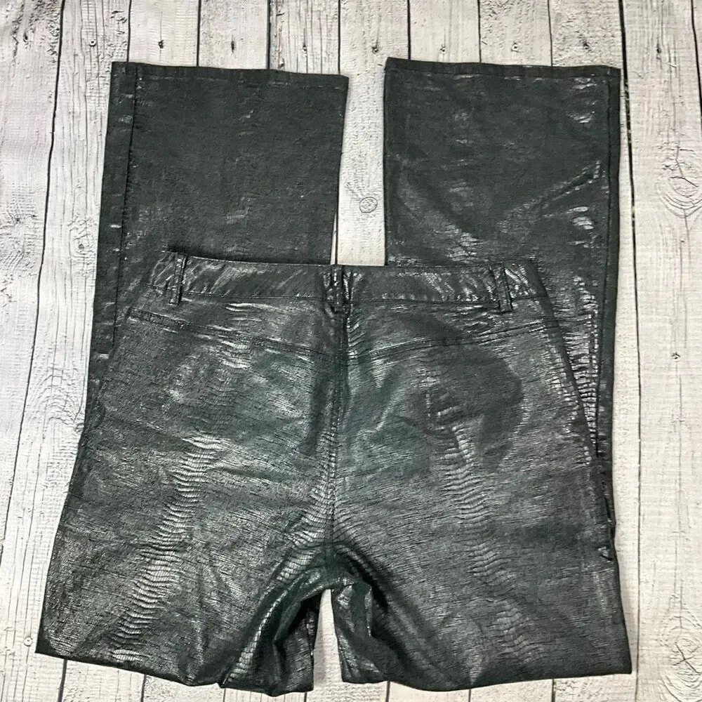 EXPRESS Metallic Reptile Print Bootcut Pants